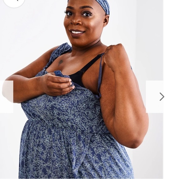 Latched Mama labor dress 2.0 size 1X black with rose floral pattern - Picture 11 of 11